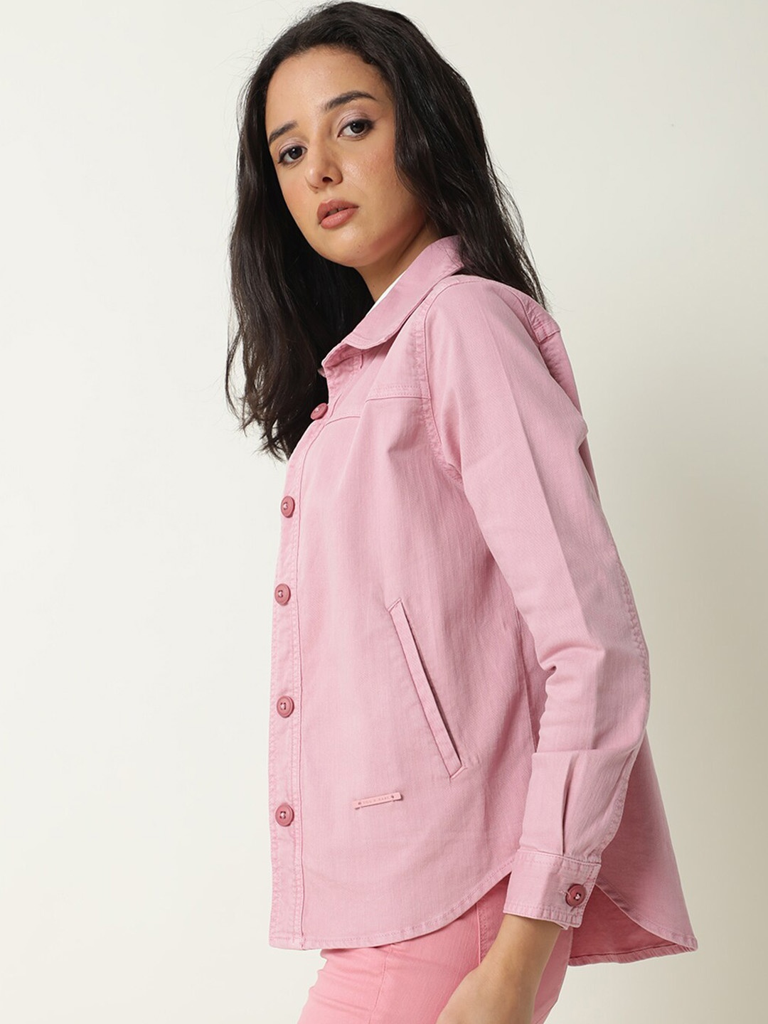 

RAREISM Women Spread Collar Tailored Jacket, Pink