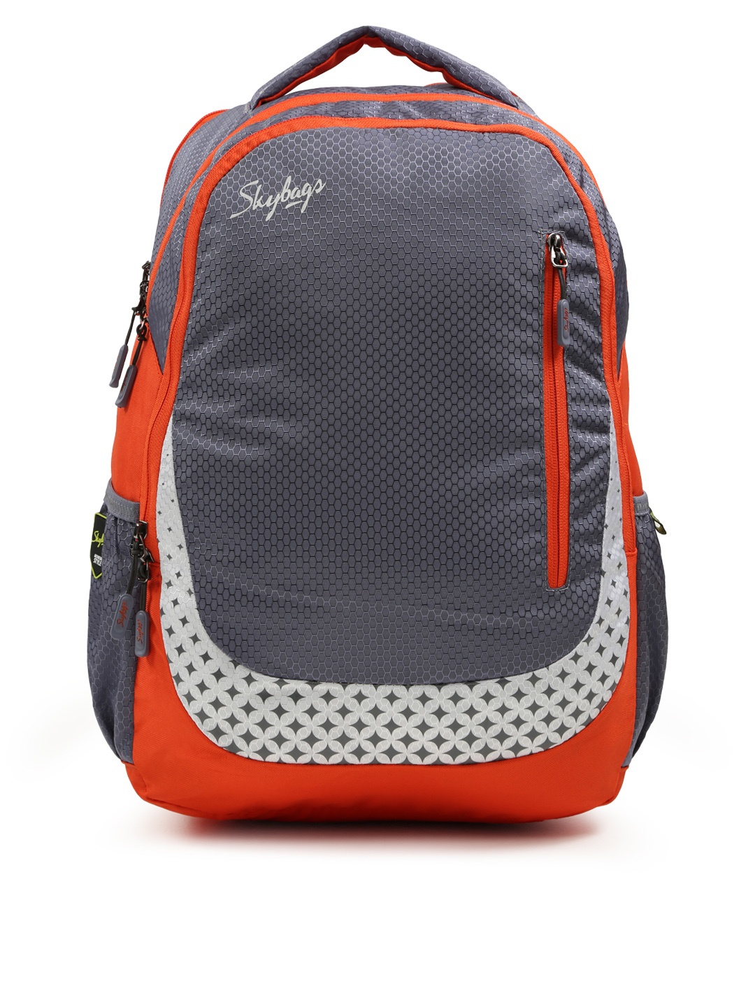

Skybags Unisex Orange & Grey FOOTLOOSE BLITZ PLUS 02 Printed Laptop Backpack