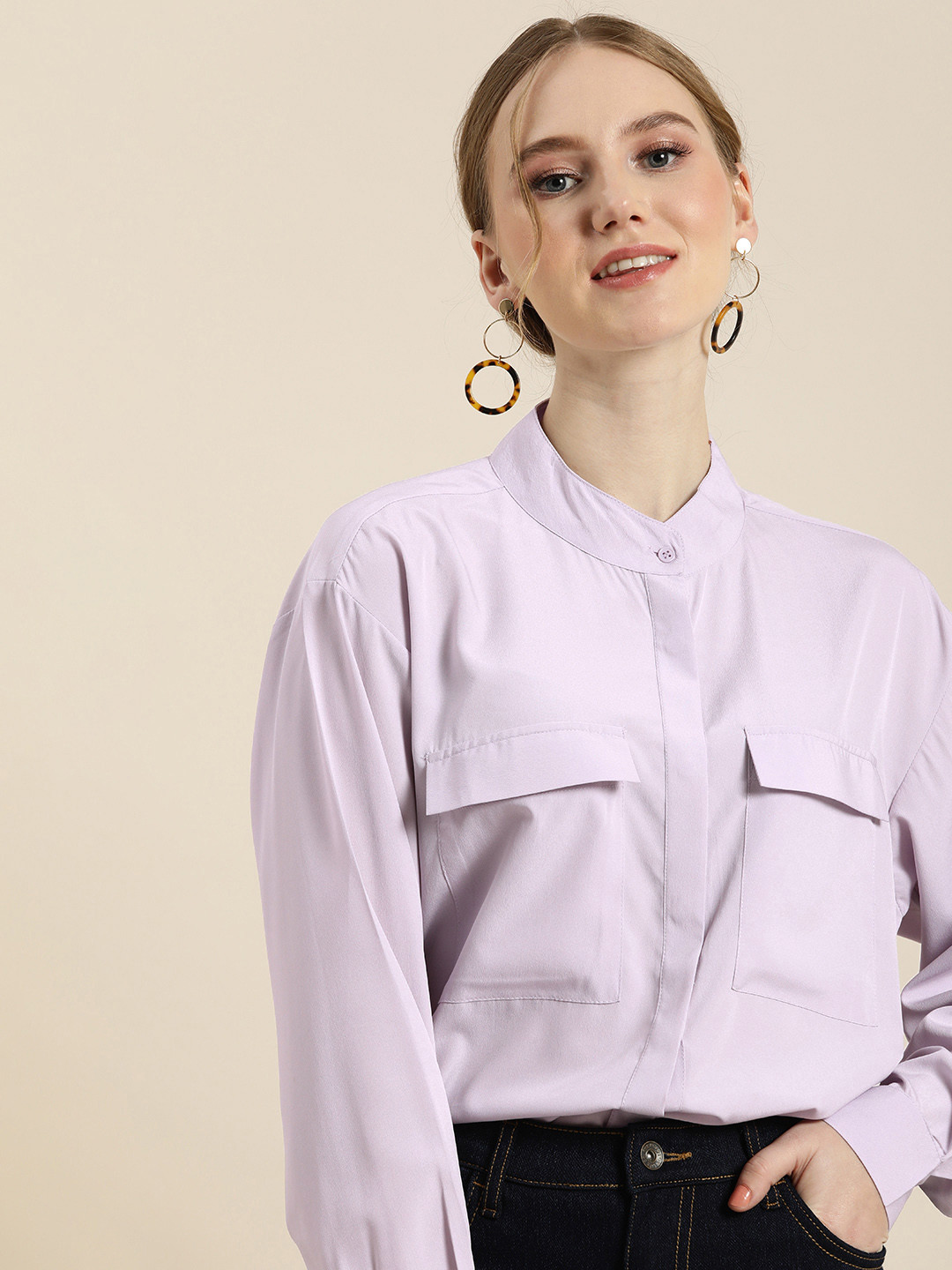

encore by INVICTUS Casual Shirt, Lavender