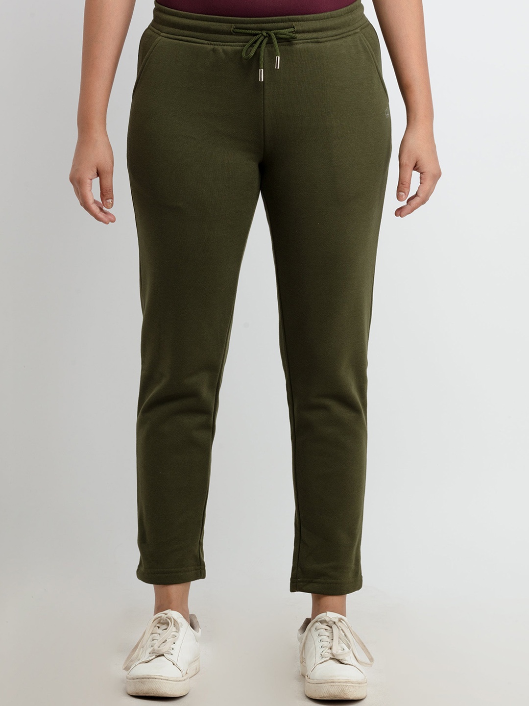 

Status Quo Women Regular Fit Solid Track Pants, Olive