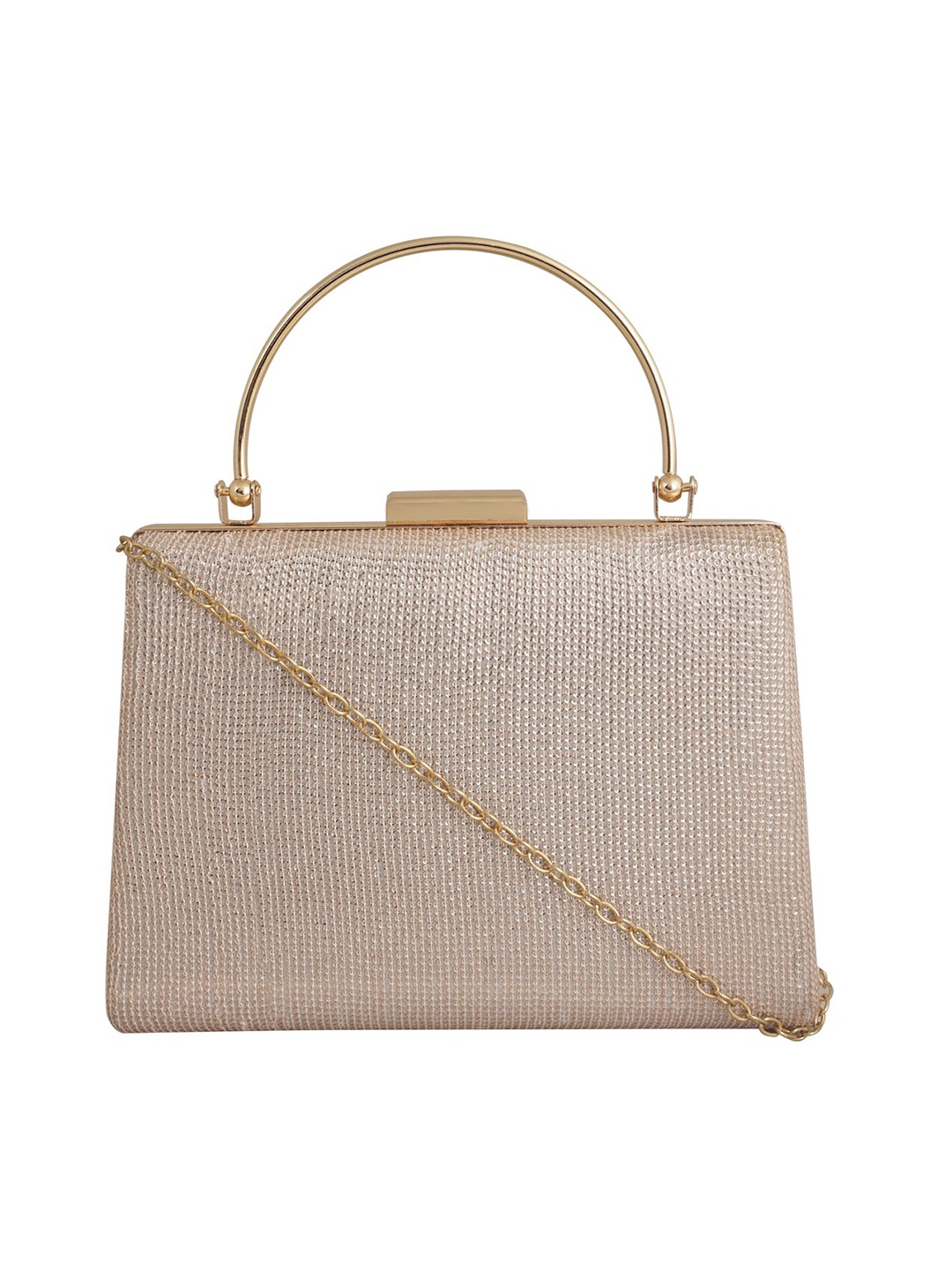 

HORRA Embellished Box Clutch, Gold