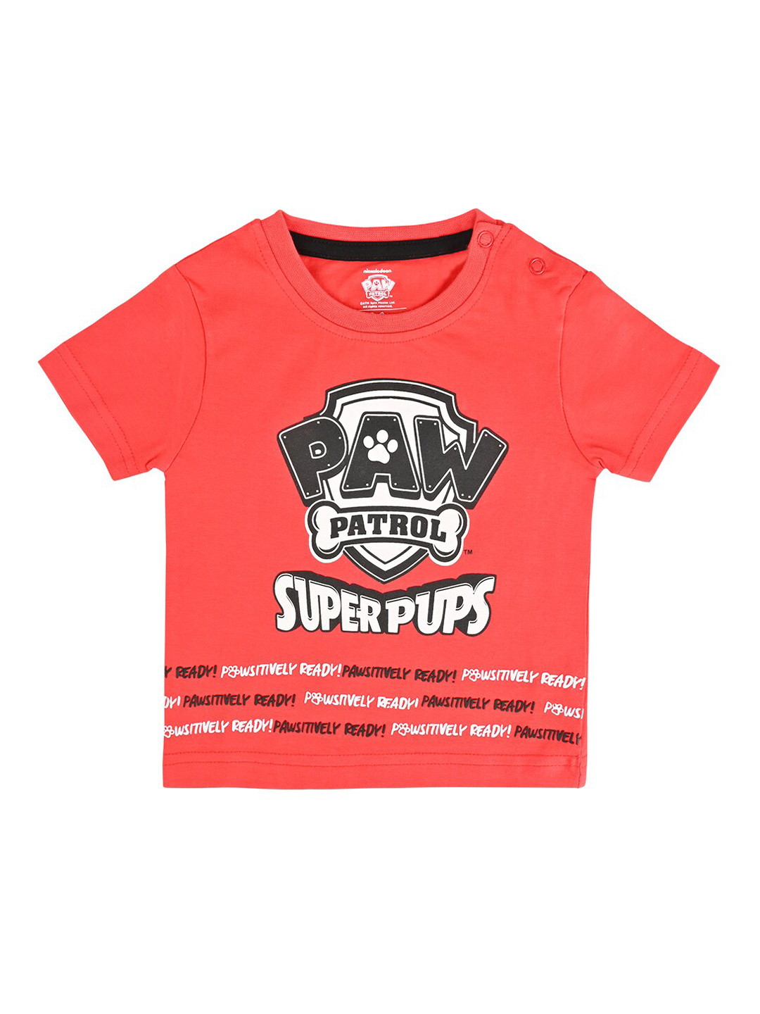 

PAW PATROL Boys Typography Printed T-shirt, Red
