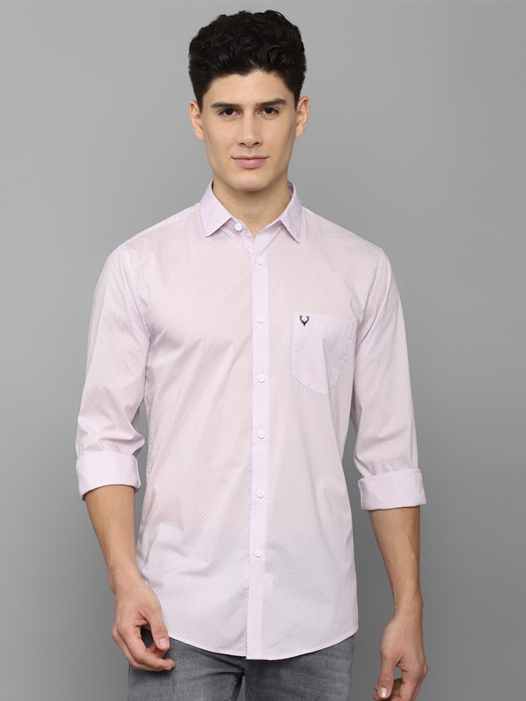 

Allen Solly Men Pink Slim Fit Casual Shirt