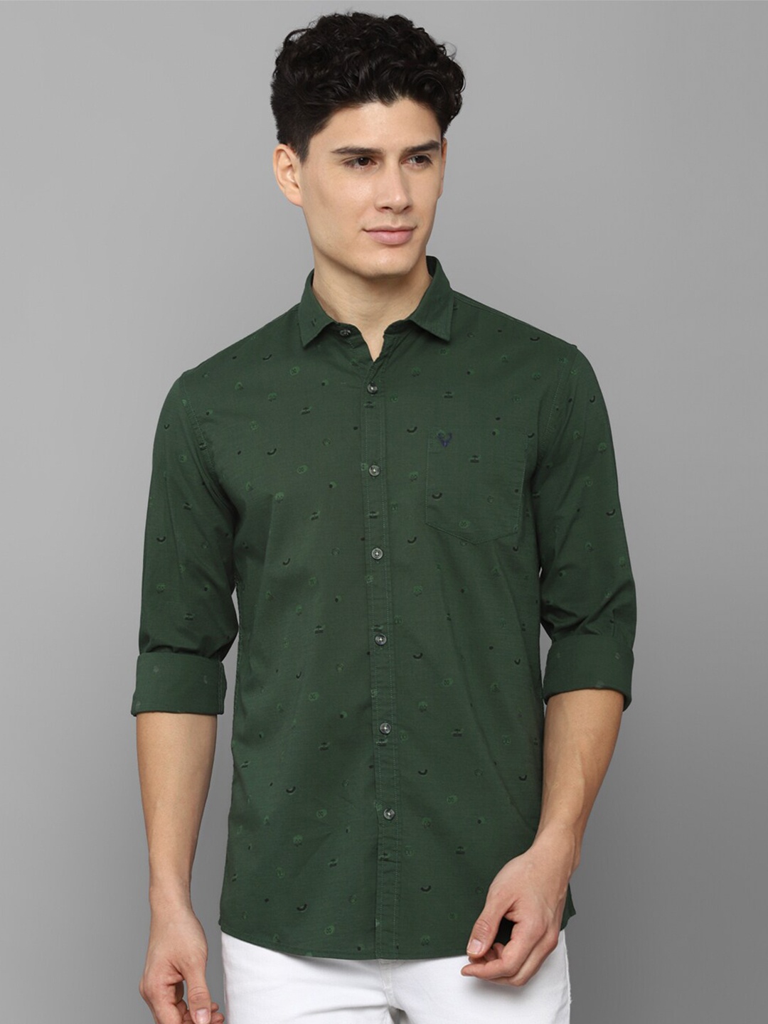 

Allen Solly Sport Men Printed Casual Shirt, Green