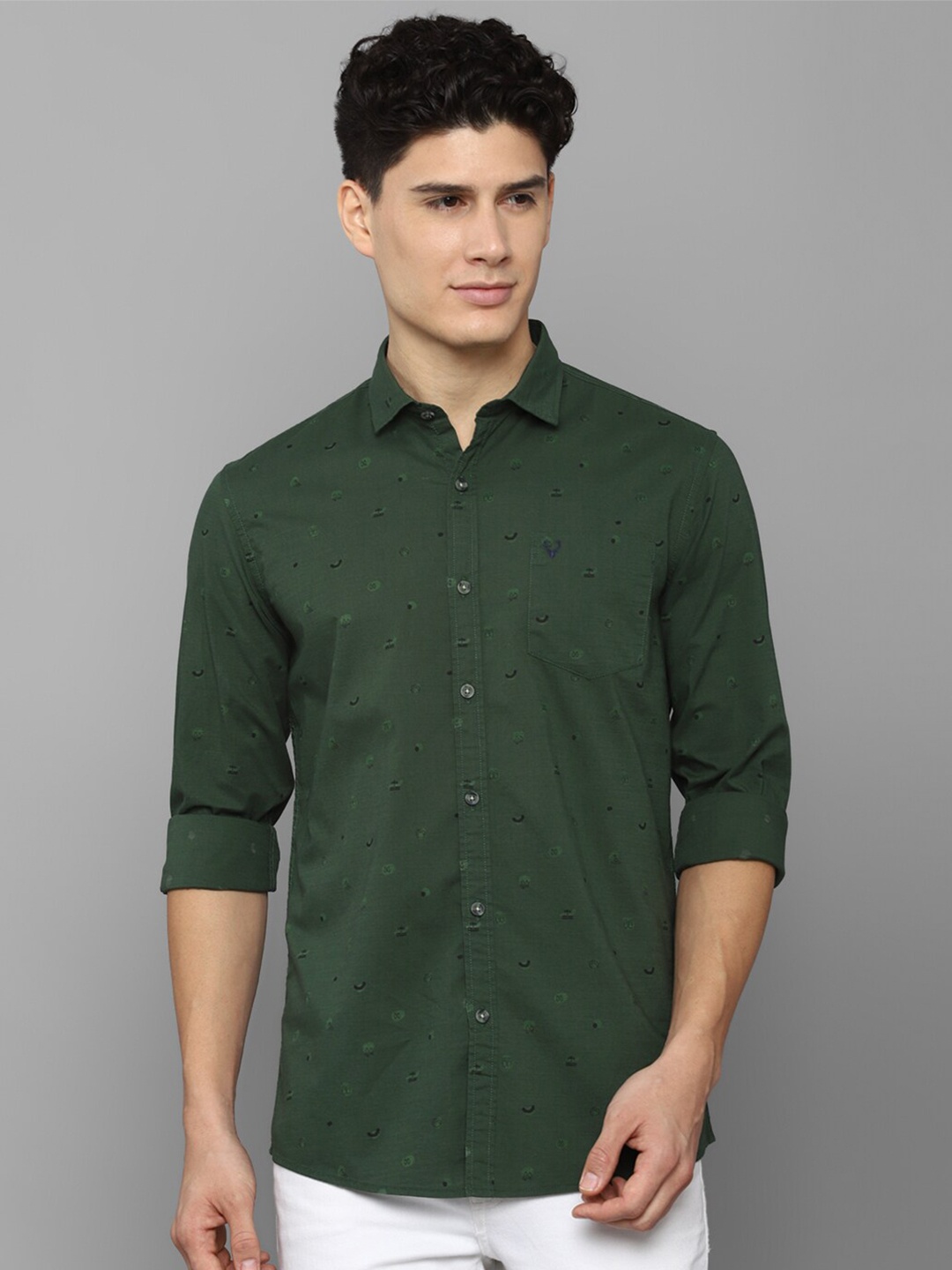 

Allen Solly Sport Men Printed Casual Shirt, Green