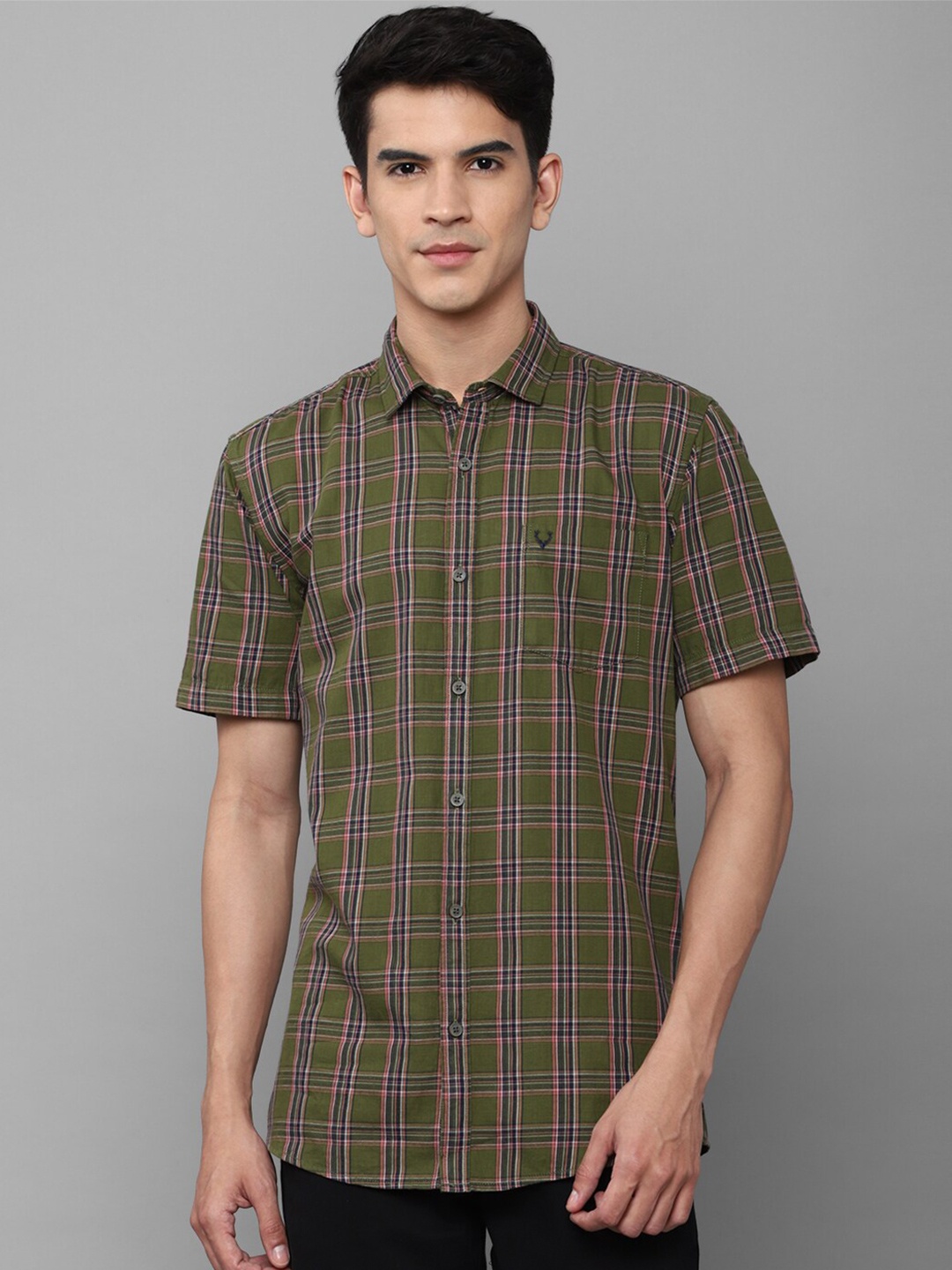 

Allen Solly Sport Men Tartan Checked Casual Shirt, Green