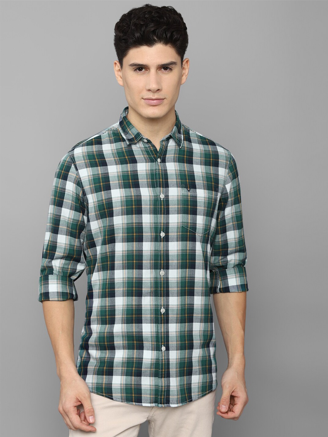 

Allen Solly Sport Men Tartan Checked Casual Shirt, Green