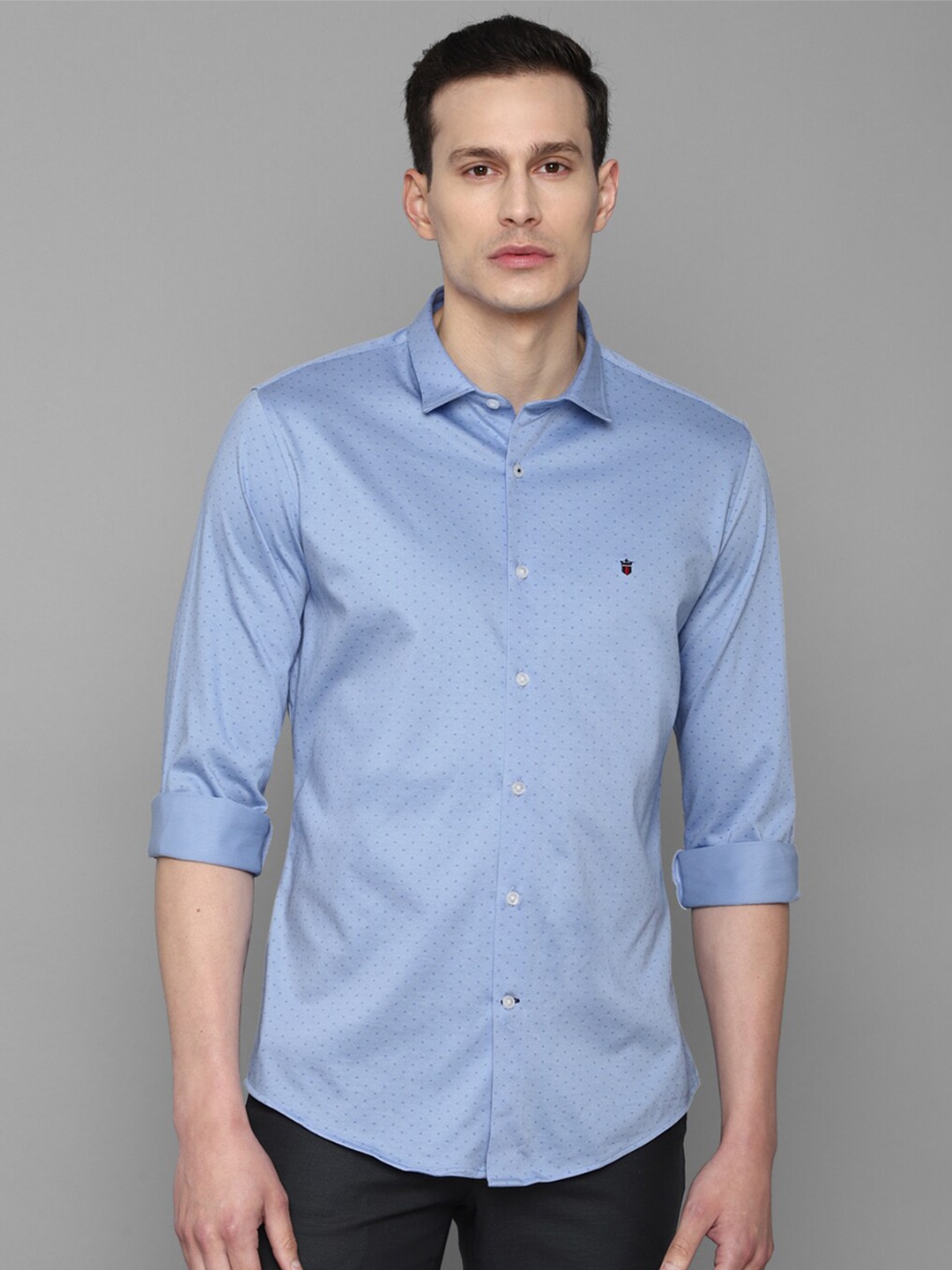 

Louis Philippe Sport Men Slim Fit Printed Pure Cotton Casual Shirt, Blue