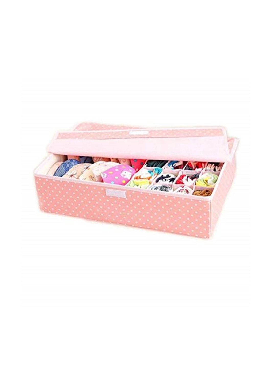 

HOUSE OF QUIRK Printed 16 Compartment Drawer Organiser, Pink