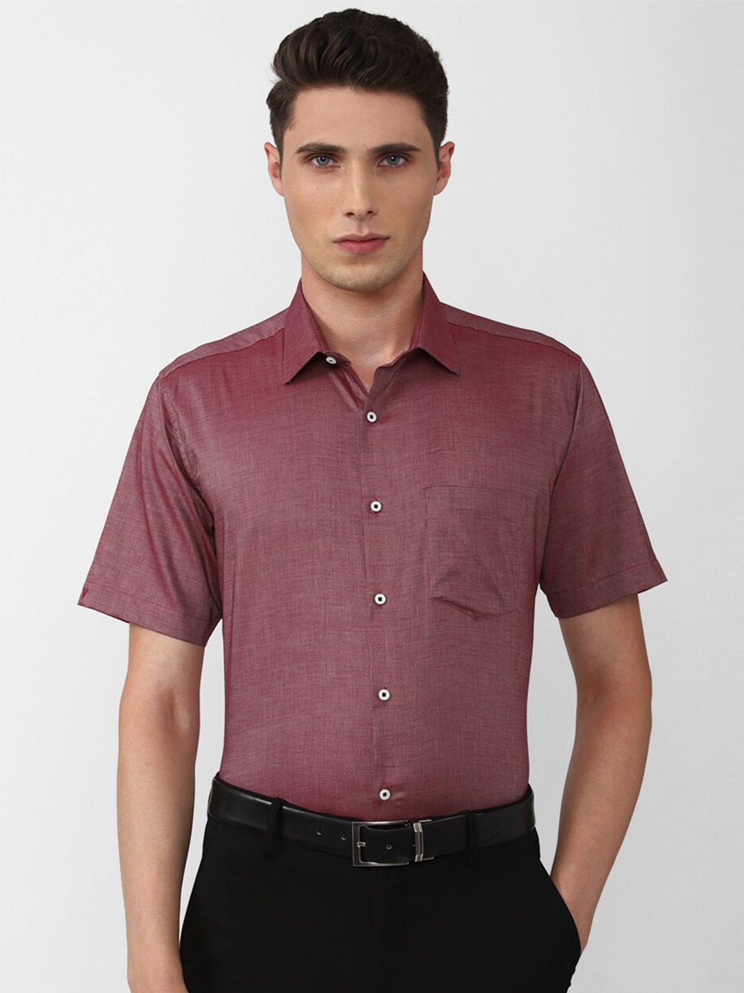 

Van Heusen Men Pure Cotton Formal Shirt, Maroon