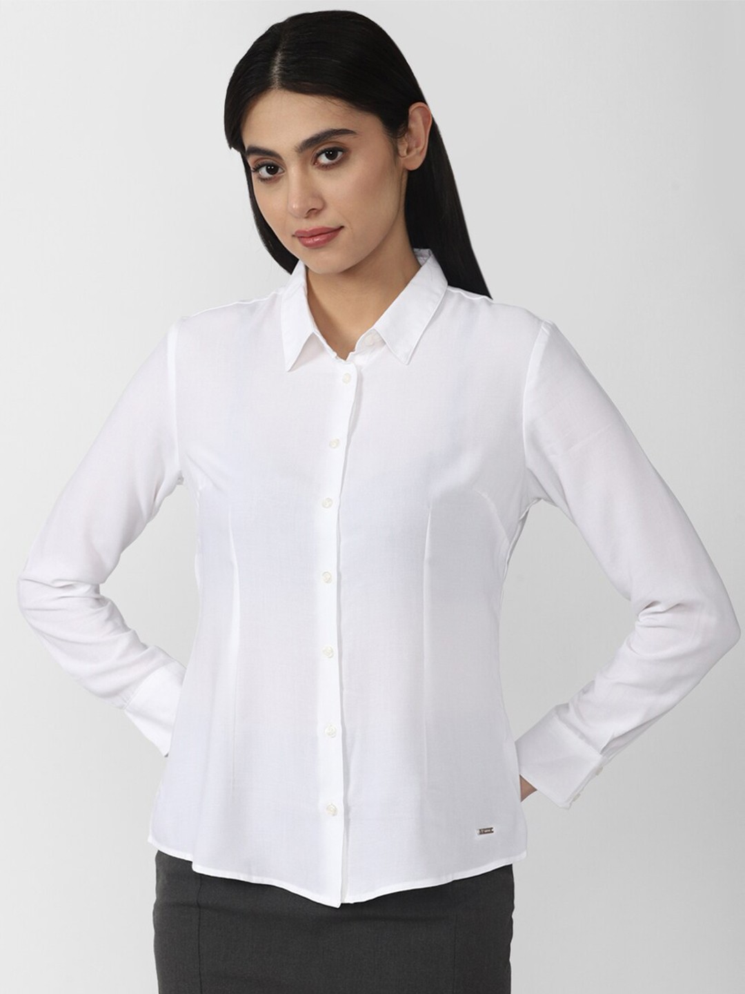 

Van Heusen Woman Solid Formal Shirt, White