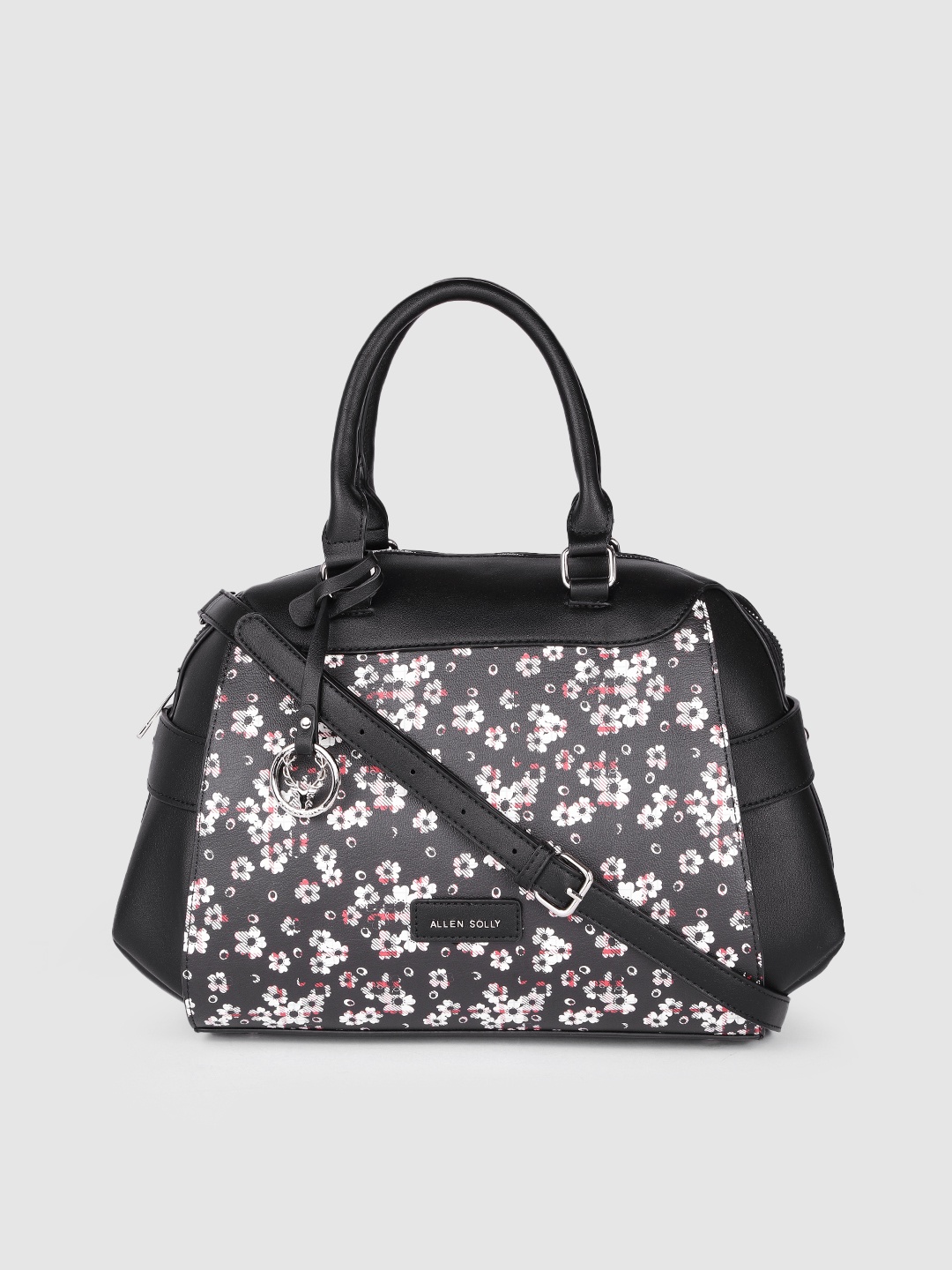 

Allen Solly Women Black Floral Printed Structured Handheld Bag