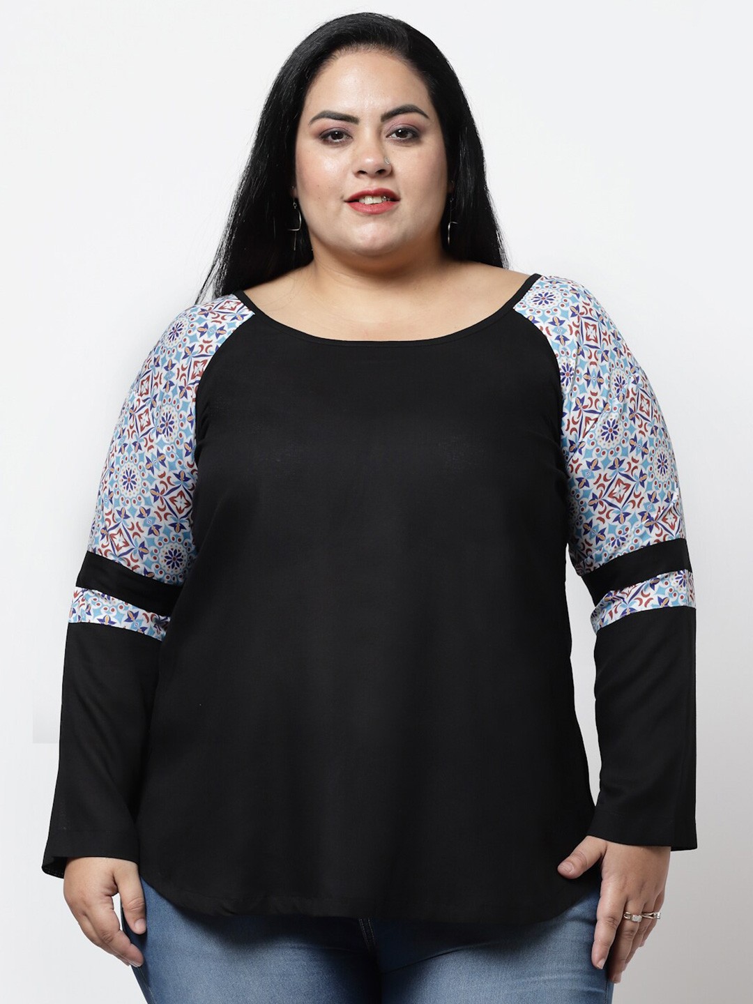 

FAZZN Women Plus Size Floral Print Top, Multi