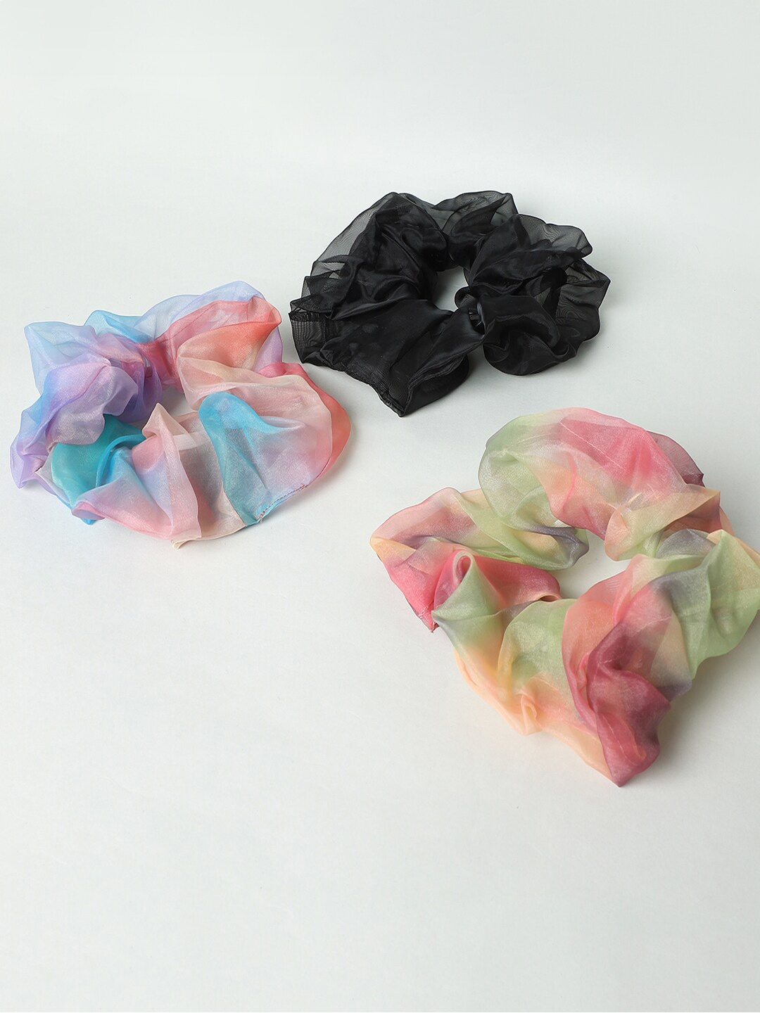 

ONLY Women Set of 3 Ponytail Holders, Peach