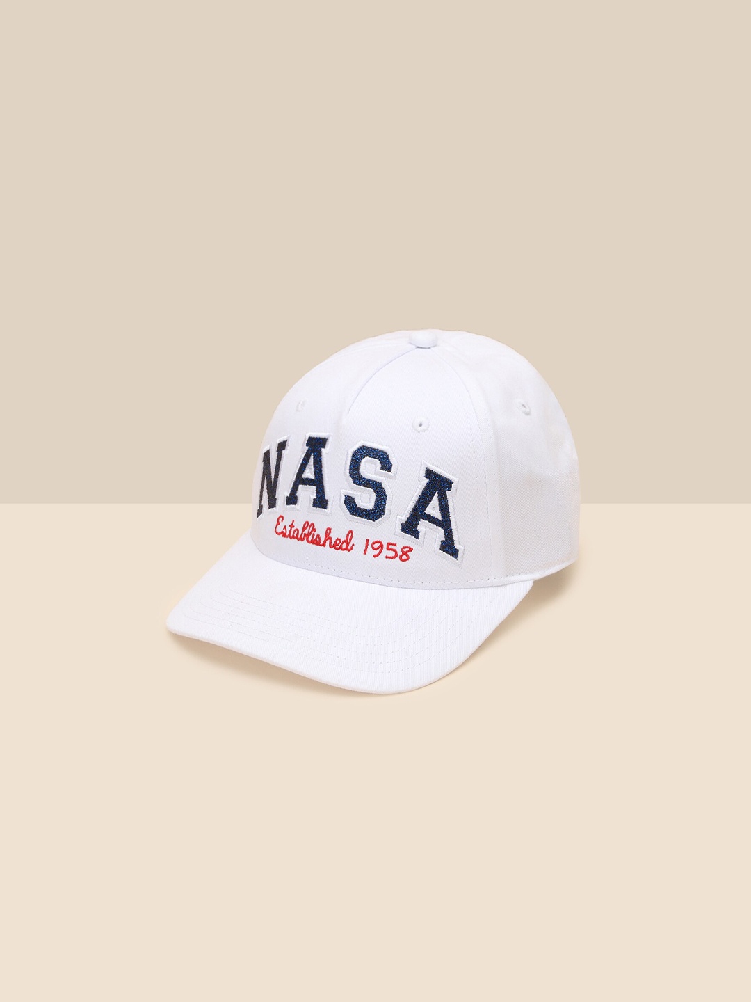 

Free Authority Men White & Blue NASA Embroidered Baseball Cap