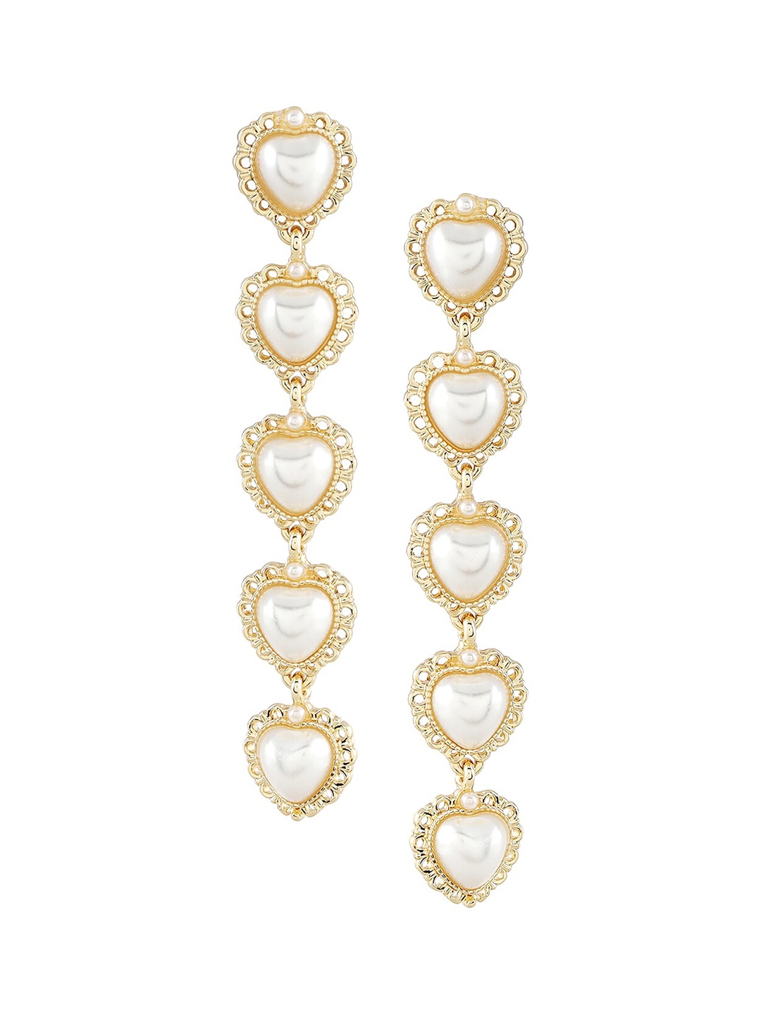 

Kazo Gold & White Gold Plated Contemporary Drop Earrings
