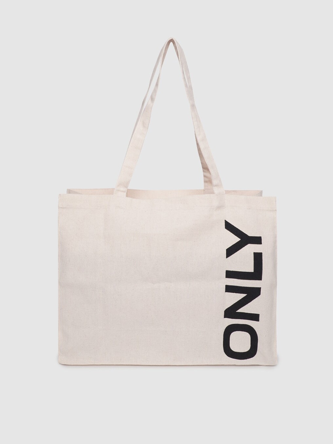 

ONLY Women Printed Structured Tote Bag, Beige