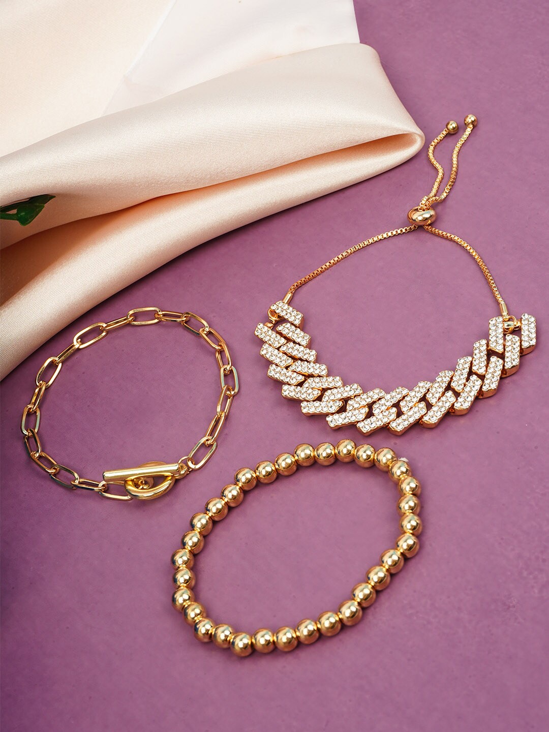 

Ferosh Women 3 Rose Gold Link Bracelet