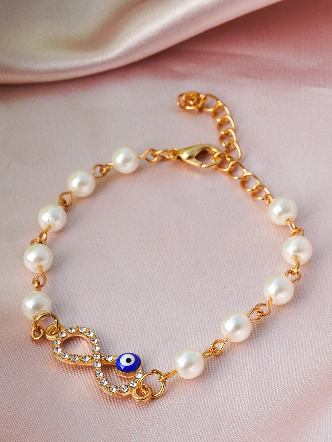 

Ferosh Women Gold-Toned & White Link Bracelet