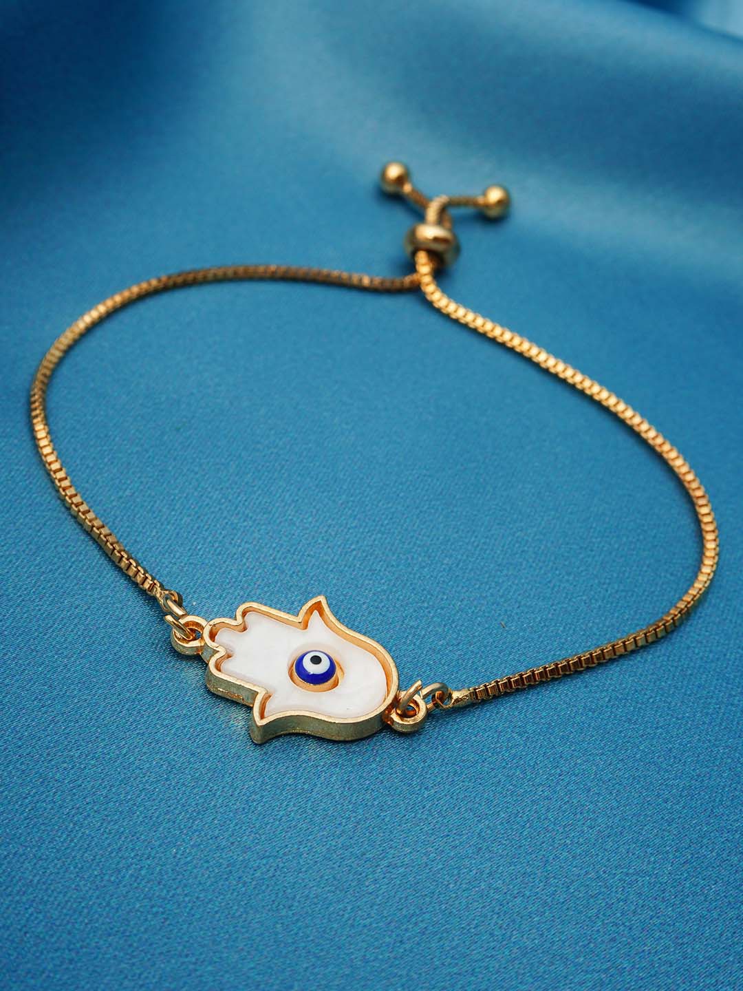 

Ferosh Women Gold-Toned & White Gold-Plated Link Bracelet
