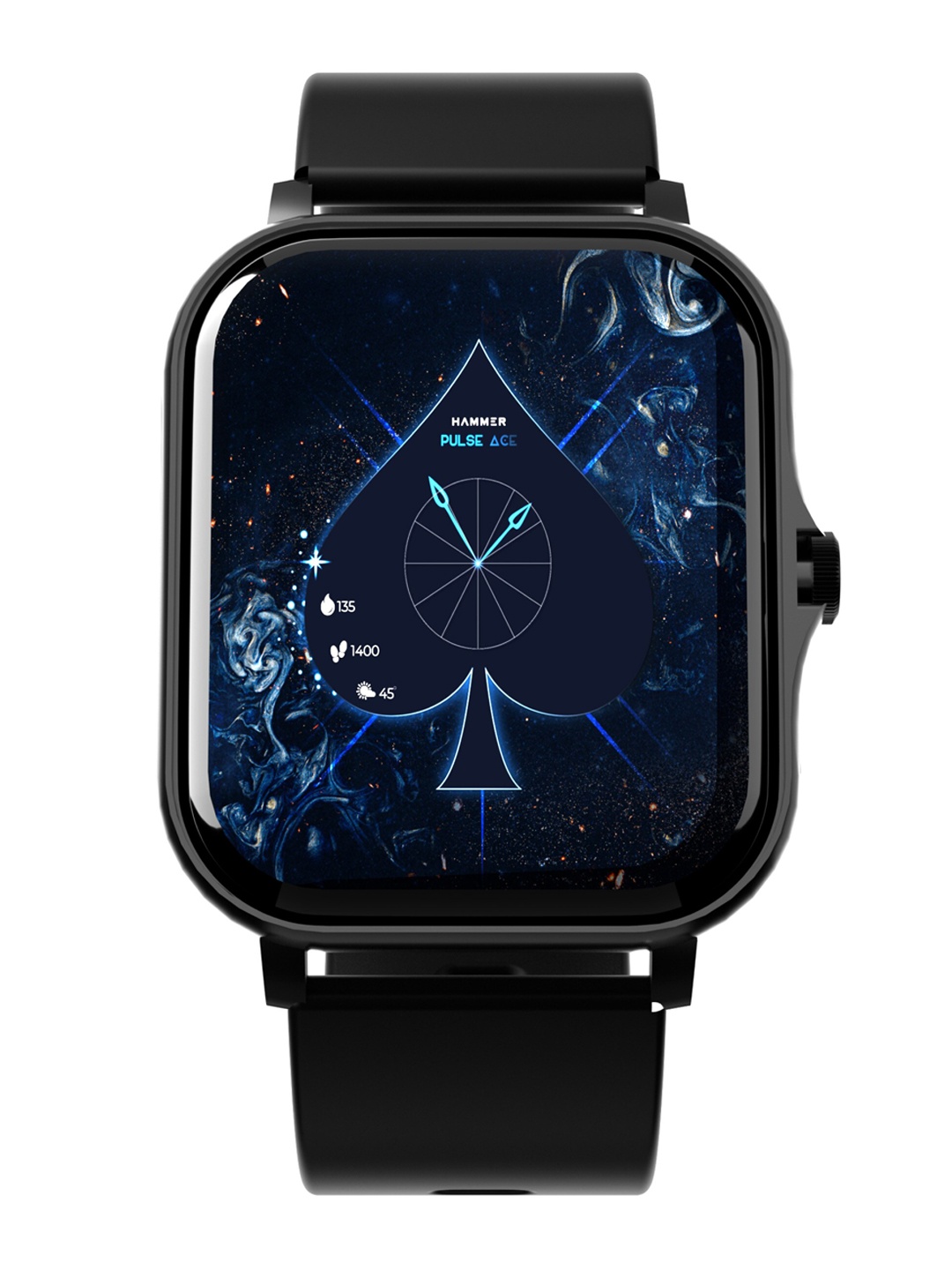 

HAMMER Ace 1.69'' Bluetooth Calling Smartwatch with Call Function (Black)