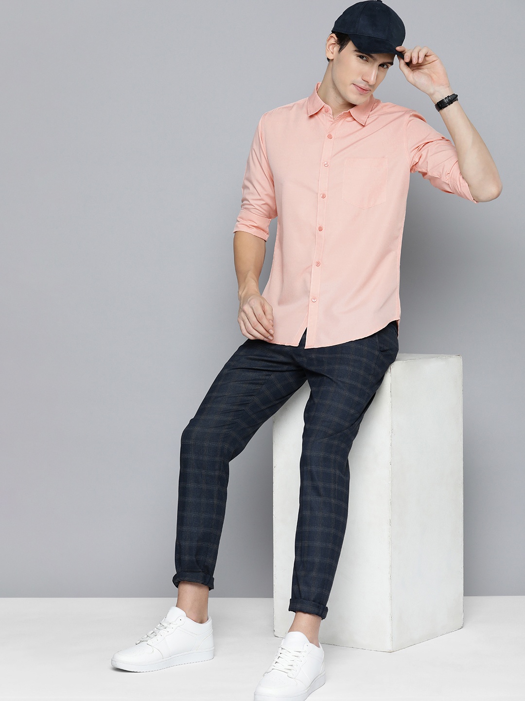

Harvard Regular Fit Casual Shirt, Pink