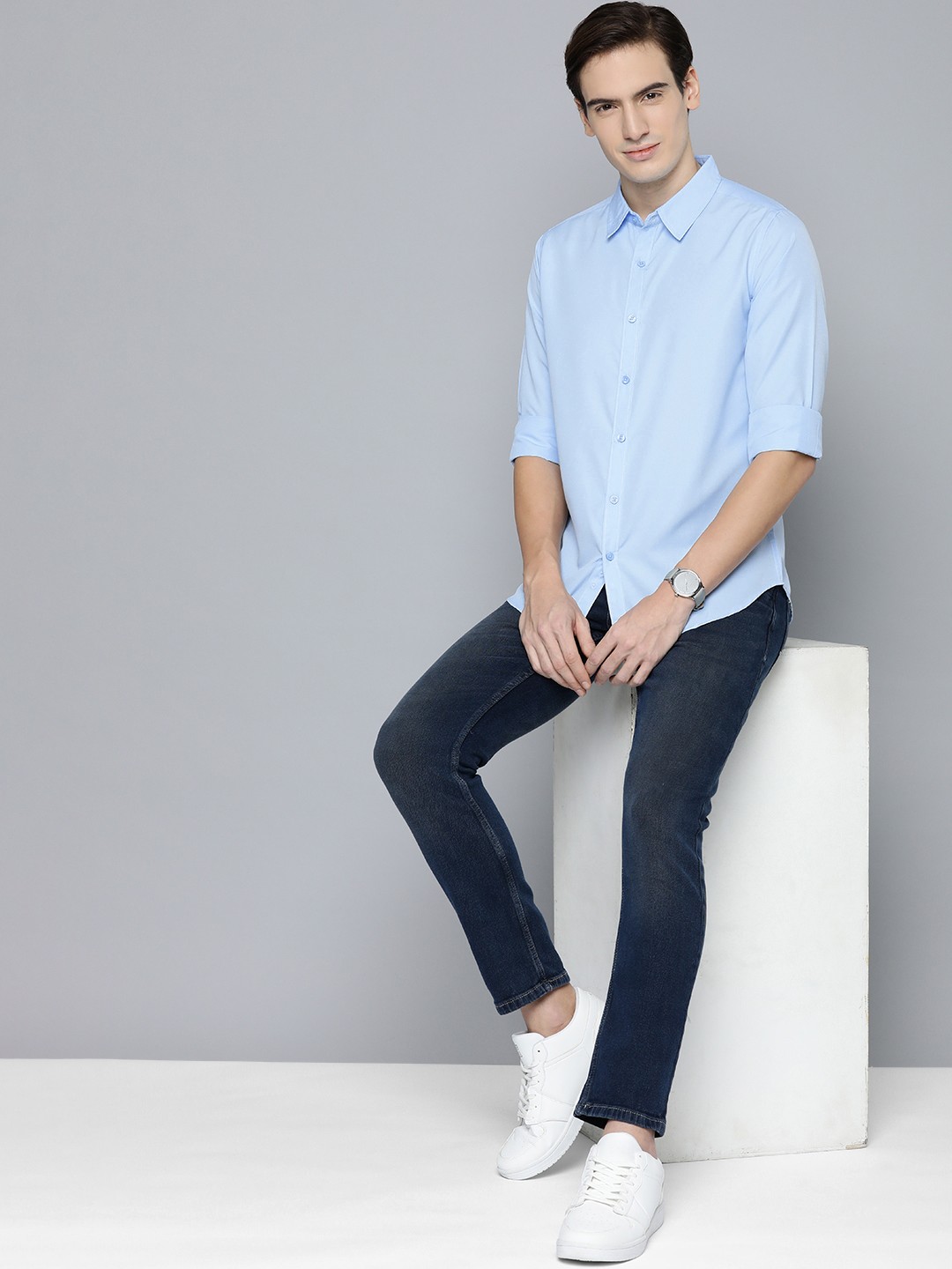 

Harvard Regular Fit Casual Shirt, Blue