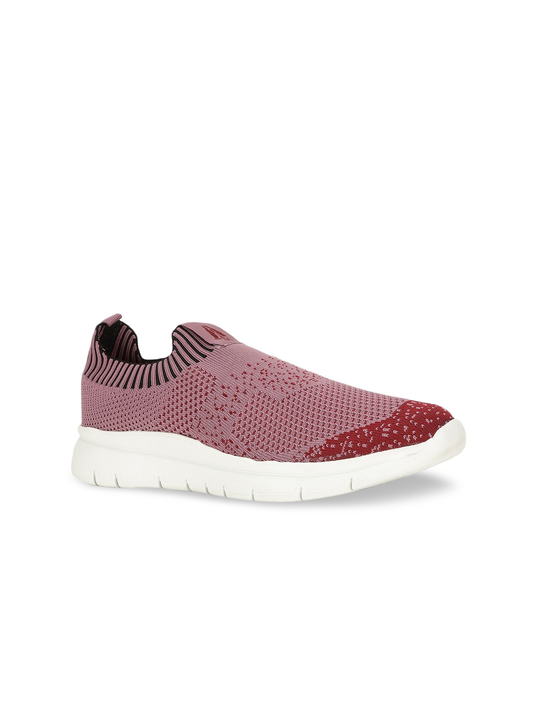 

Hush Puppies Women Woven Design Slip-On Sneakers, Pink