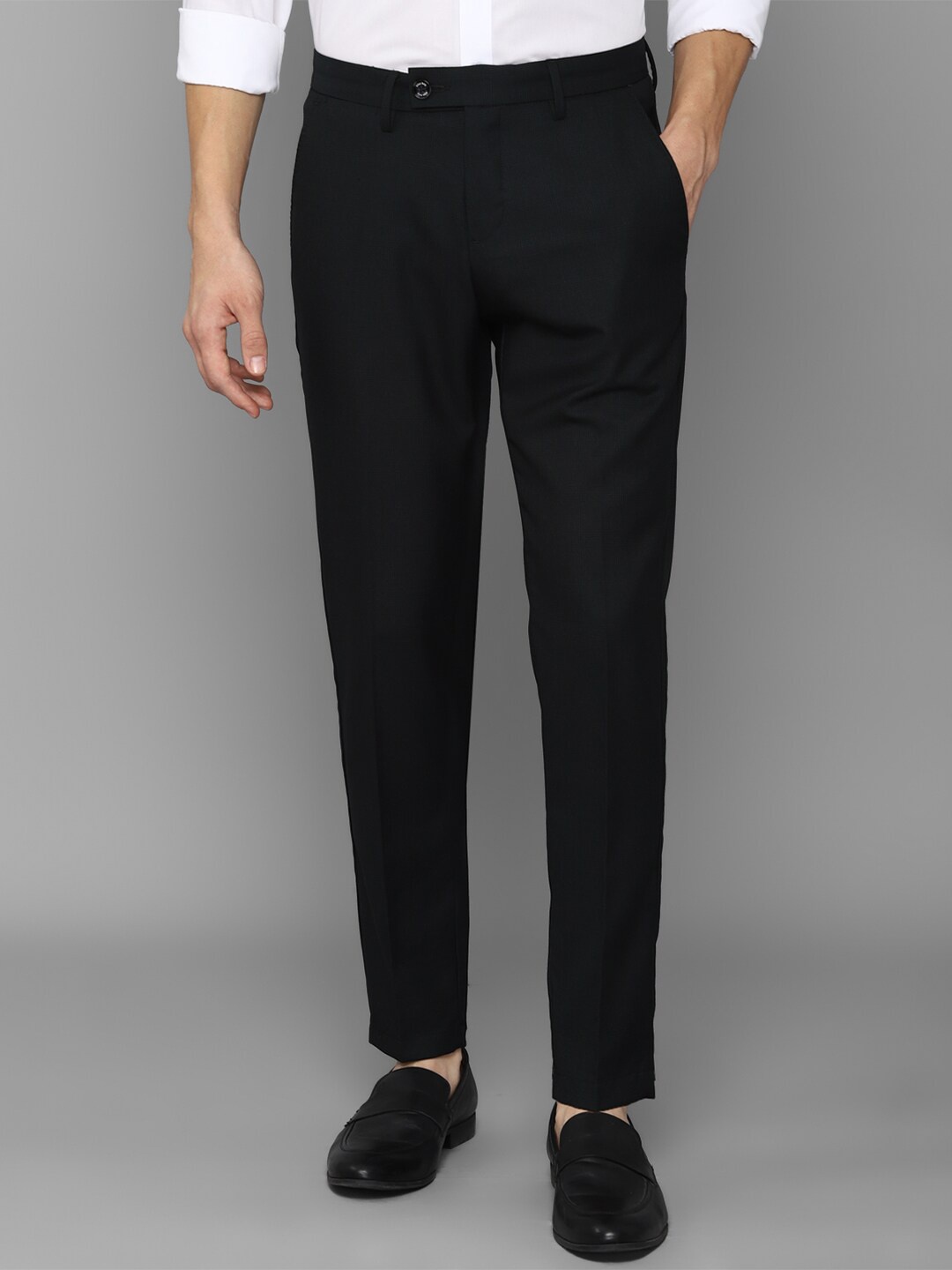 

Allen Solly Men Slim Fit Trousers, Black