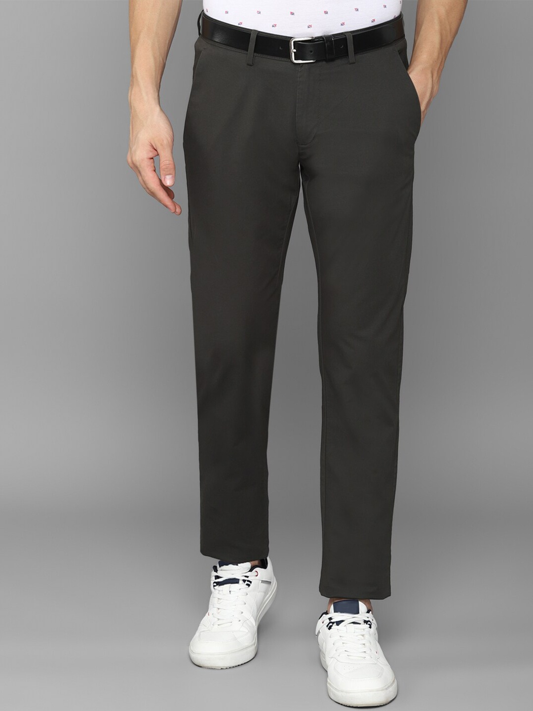 

Allen Solly Men Slim Fit Trousers, Grey