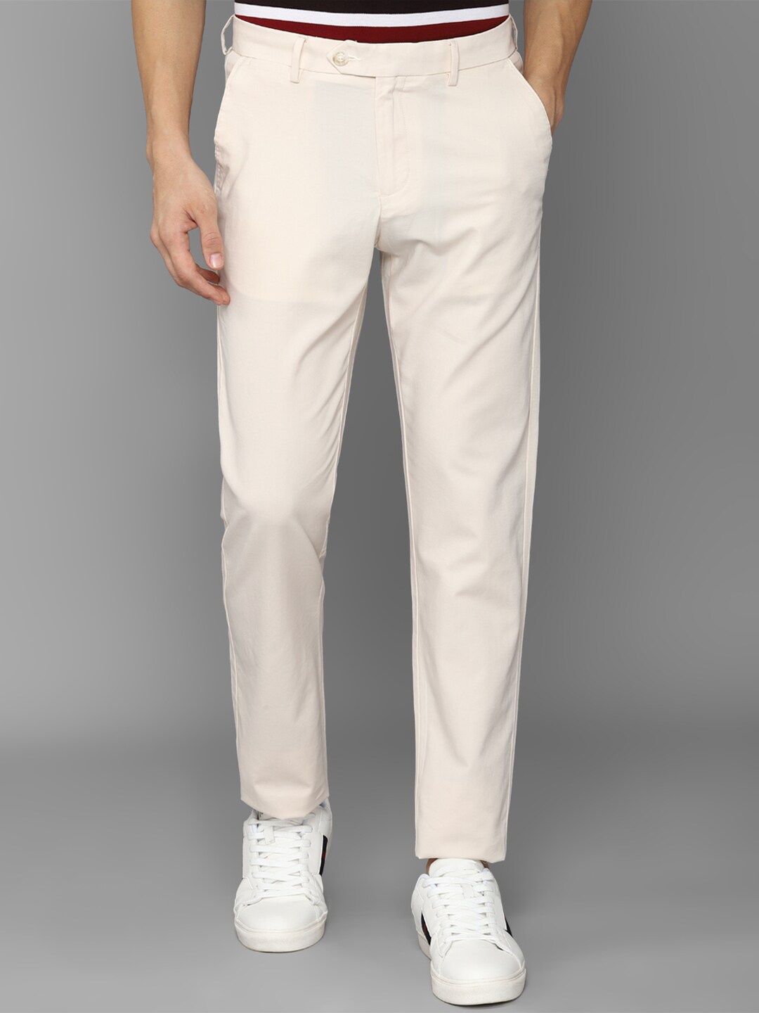 

Allen Solly Men Regular Fit Trousers, Cream