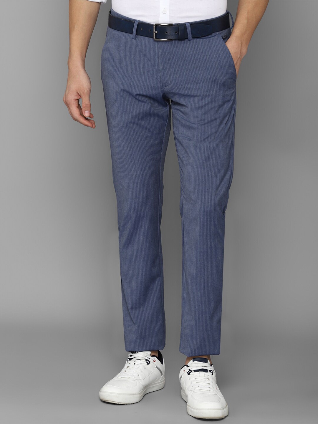 

Allen Solly Men Slim Fit Trousers, Blue