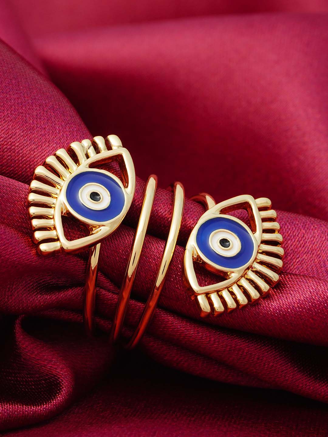 

Ferosh Gold-Plated Evil Eye Finger Rings