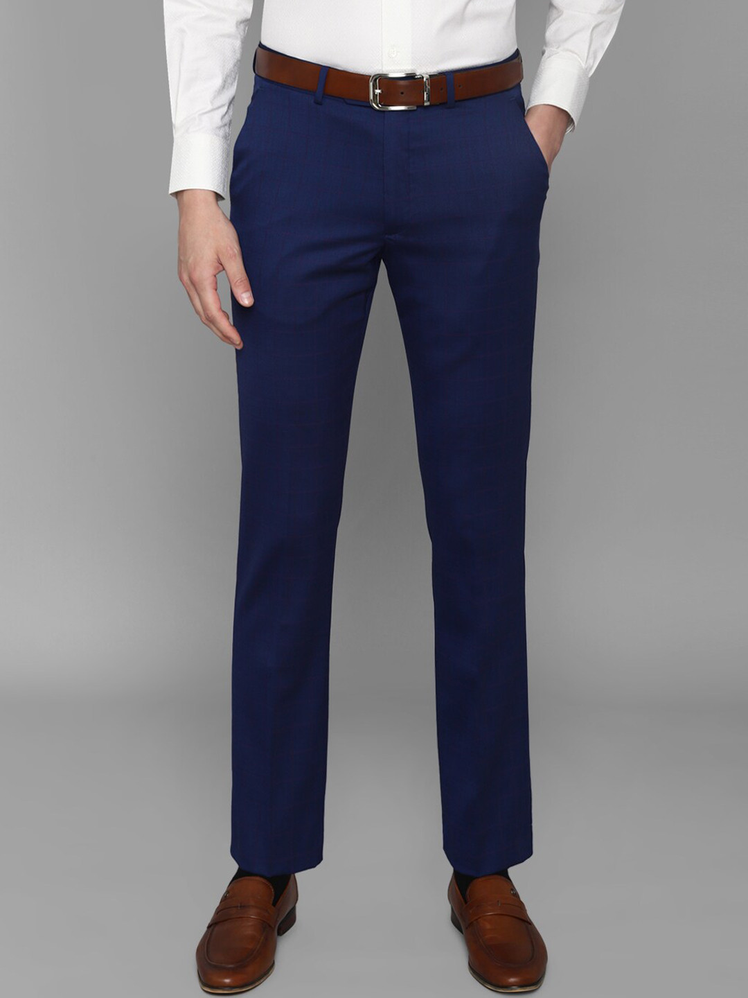 

Luxure by Louis Philippe Men Slim Fit Trousers, Navy blue