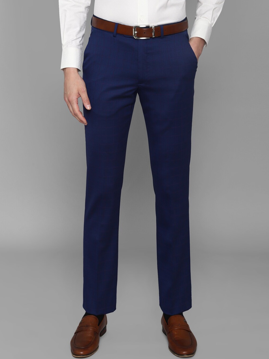

Luxure by Louis Philippe Men Slim Fit Trousers, Navy blue
