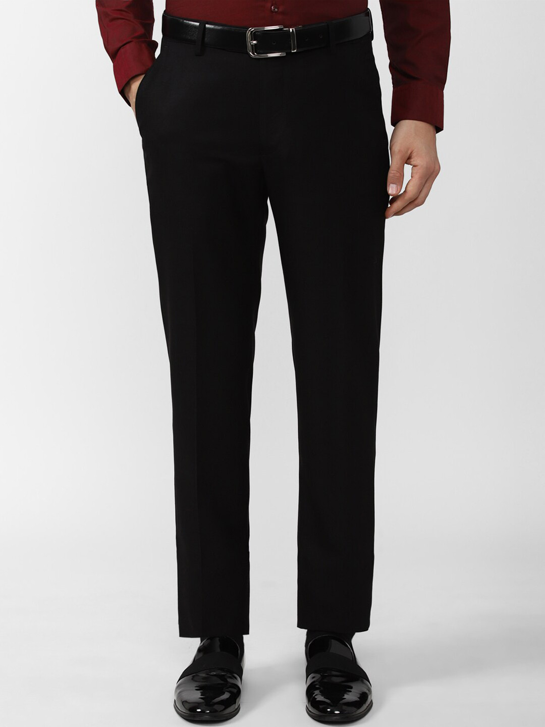 

Peter England Elite Men Slim Fit Trousers, Black