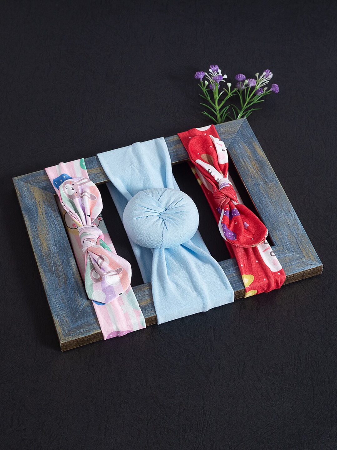 

Golden Peacock Girls Set of 3 Hairband, Blue