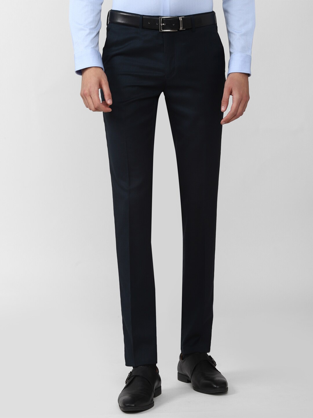 

Van Heusen Men Slim Fit Formal Trousers, Navy blue