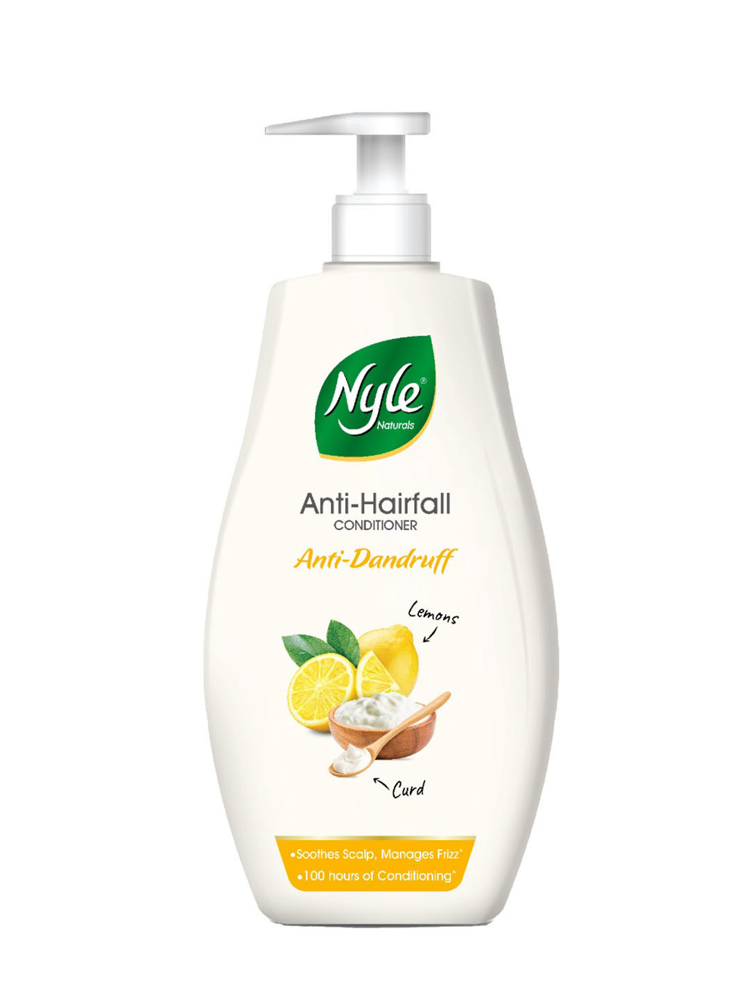 

Nyle Naturals Anti-Dandruff 100H Conditioning Anti-Hairfall Conditioner with Lemon - 180ml, White