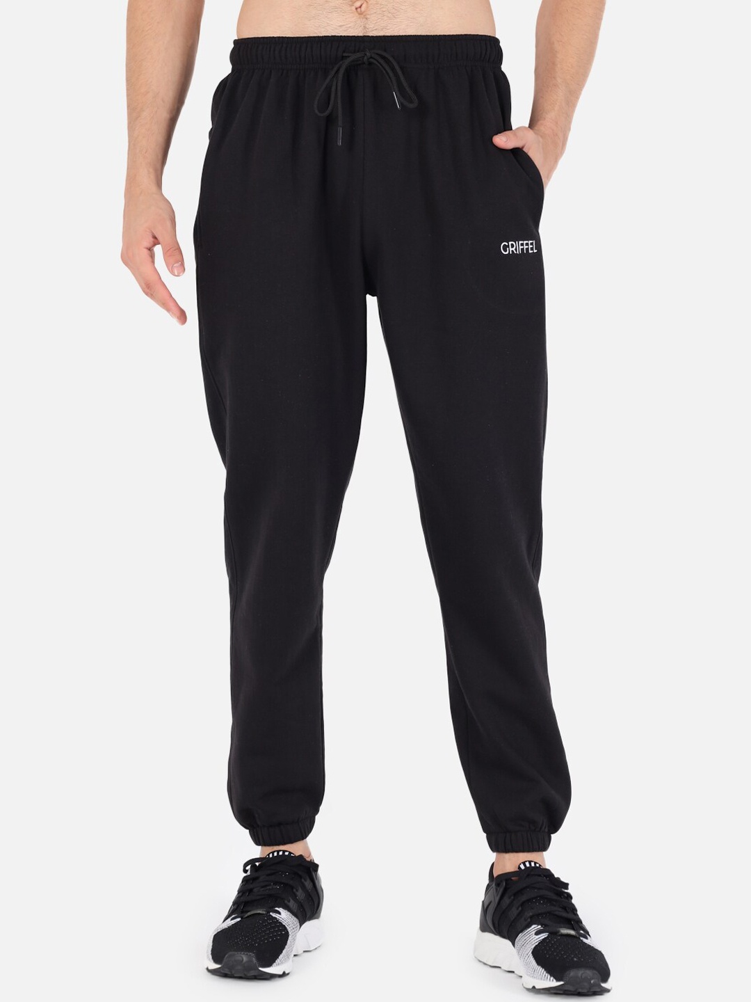 

GRIFFEL Men Regular Fit Solid Jogger, Black