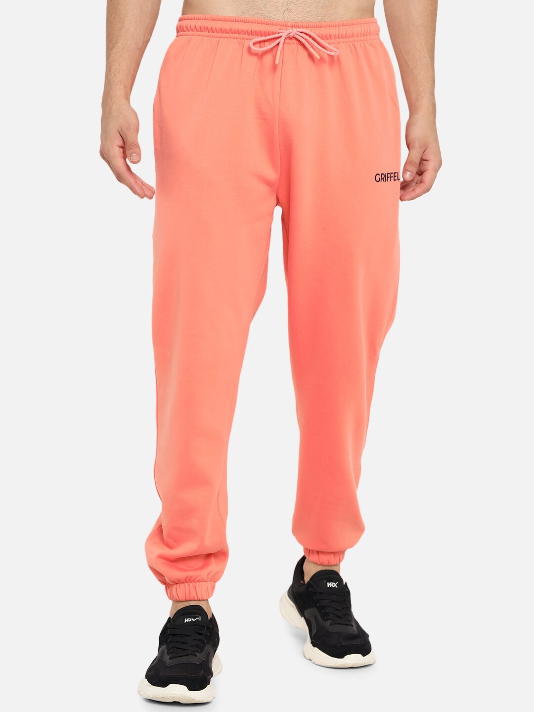 

GRIFFEL Men Regular Fit Solid Jogger, Peach