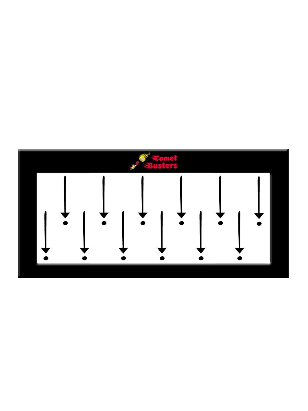 

Comet Busters 12 Pcs Reusable Designer Bindis - Black