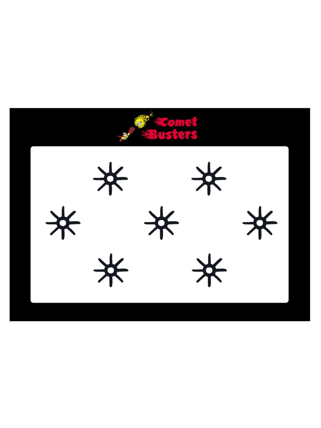 

Comet Busters 7 Pcs Reusable Designer Bindis - Black