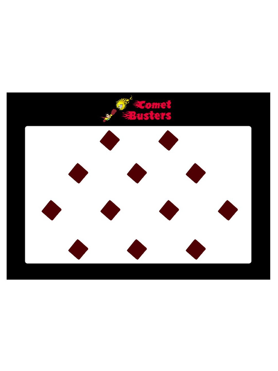 

Comet Busters 12 Pcs Reusable Diamond-Shaped Designer Bindis - Maroon