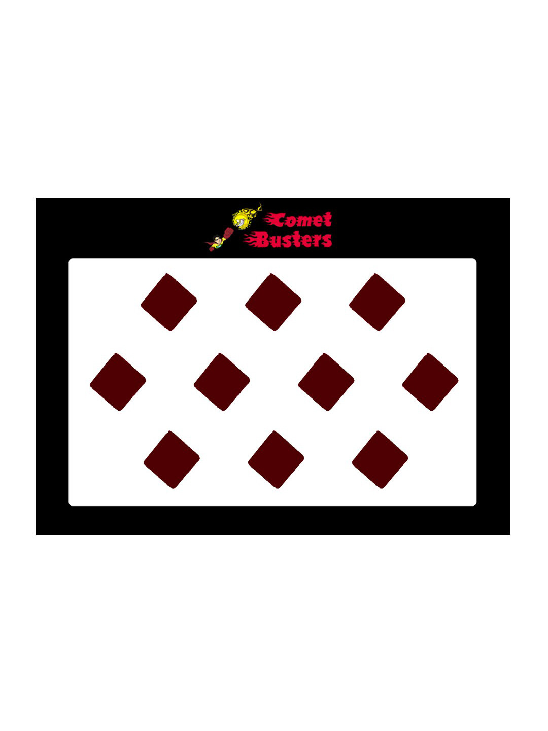 

Comet Busters 10 Pcs Reusable Diamond-Shaped Designer Bindis - Maroon
