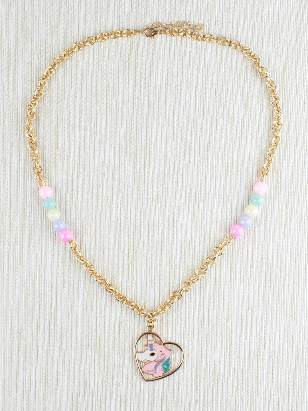 

Asthetika Kids Girls Pink & Blue Necklace