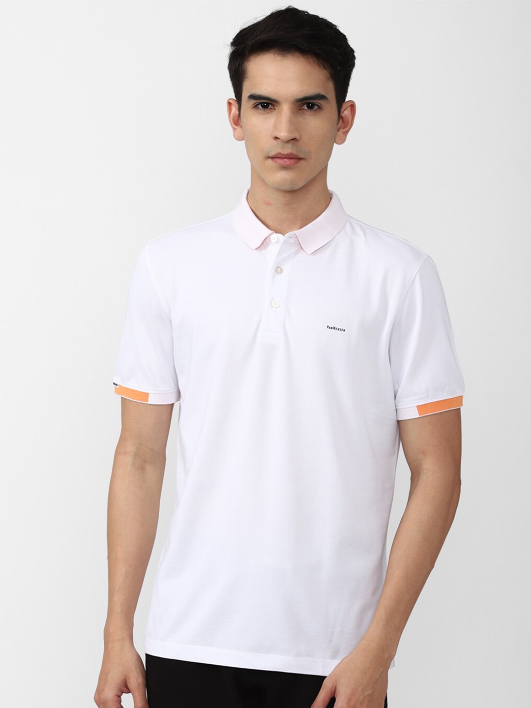 

Van Heusen Men Polo Collar T-shirt, White