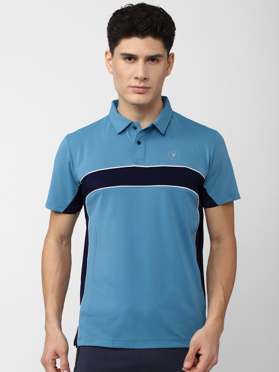 

Van Heusen Men Solid Polo Collar Sports T-shirt, Blue