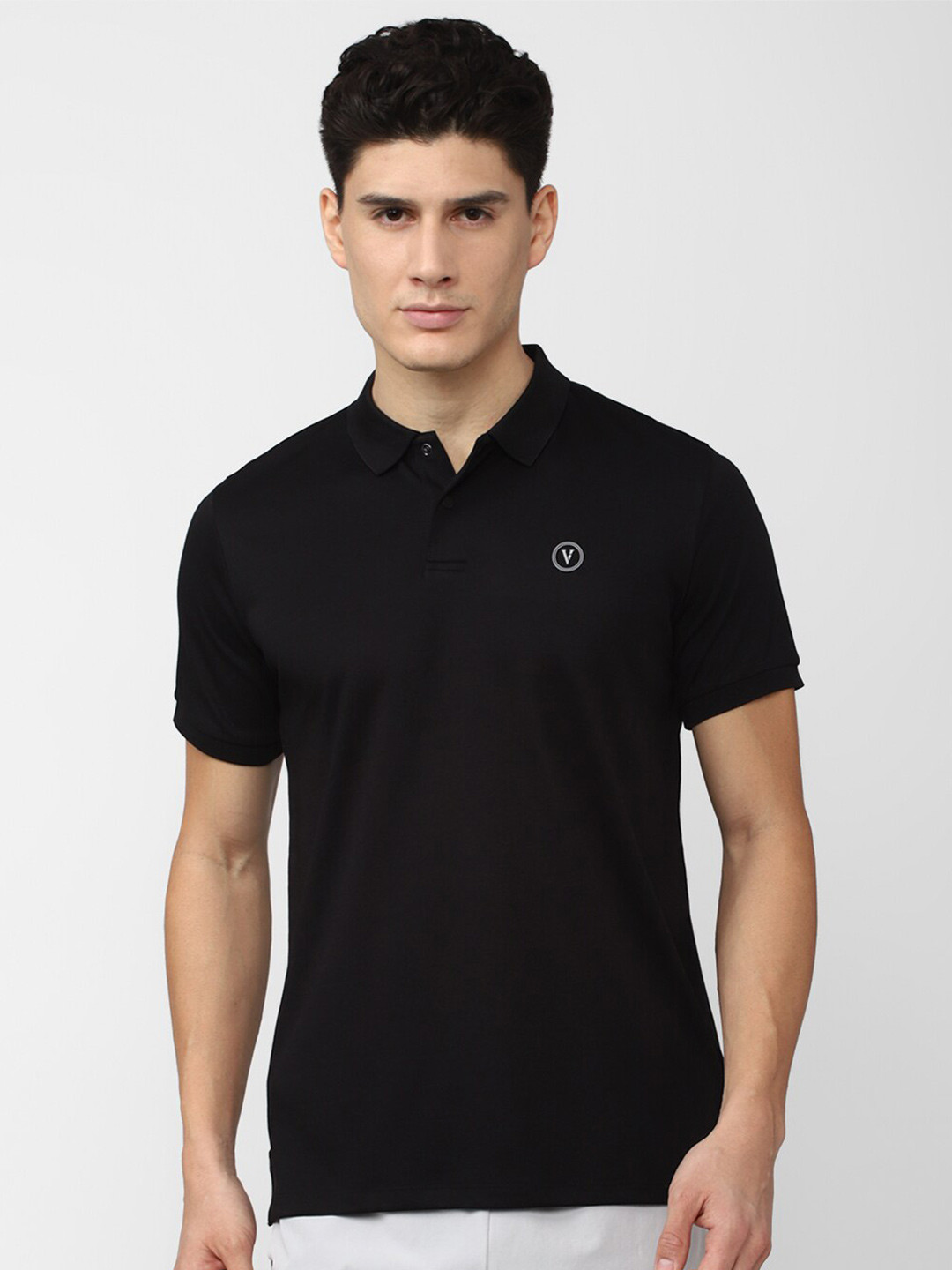 

Van Heusen Flex Men Golf Mandarin Collar Sports T-shirt, Black