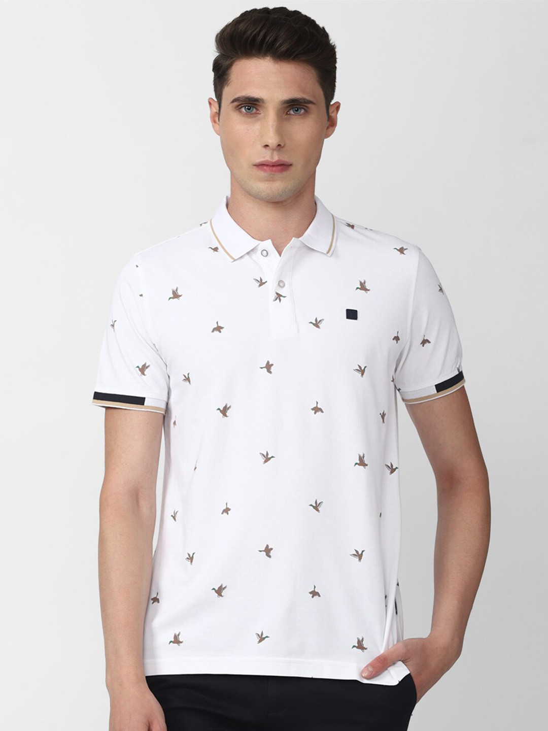 

Van Heusen Sport Men Printed Polo Collar T-shirt, White